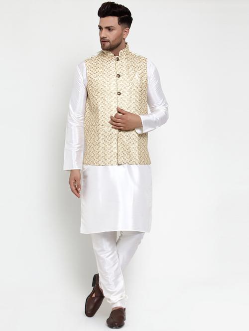 kurta pyjama with nehru jacket - 19147418 - Very Small Image - 1