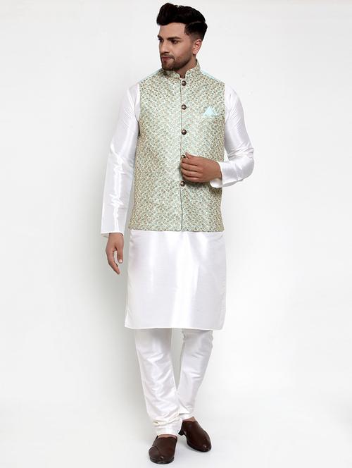 kurta pyjama with nehru jacket - 19147419 - Very Small Image - 1