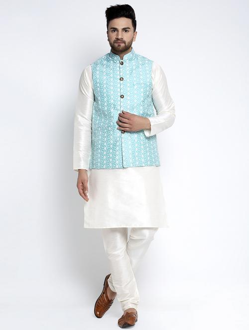 kurta pyjama with nehru jacket - 19147427 - Very Small Image - 1