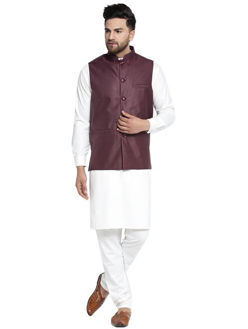 kurta pyjama with nehru jacket - 19147432 - Very Small Image - 1