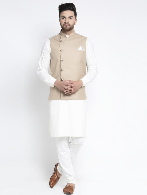 kurta pyjama with nehru jacket - 19147435 - Very Small Image - 1