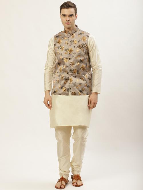 kurta pyjama with nehru jacket - 19147440 - Very Small Image - 1