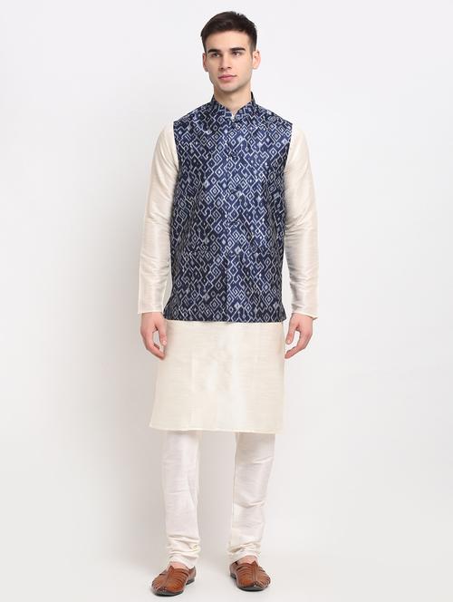 kurta pyjama with nehru jacket - 19147441 - Very Small Image - 1