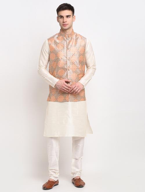 kurta pyjama with nehru jacket - 19147444 - Very Small Image - 1