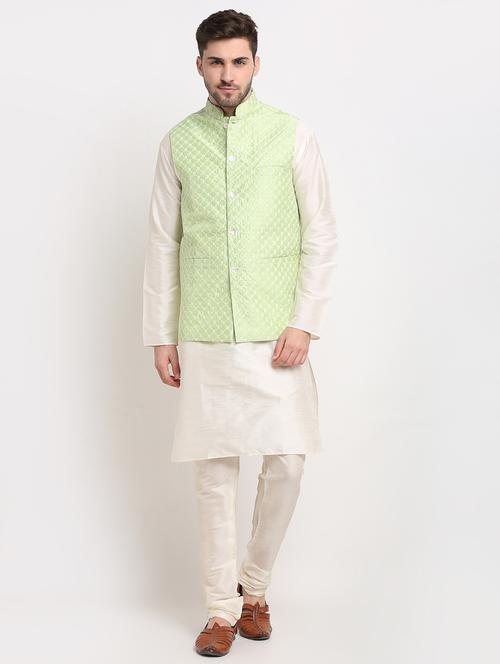 kurta pyjama with nehru jacket - 19147445 - Very Small Image - 1