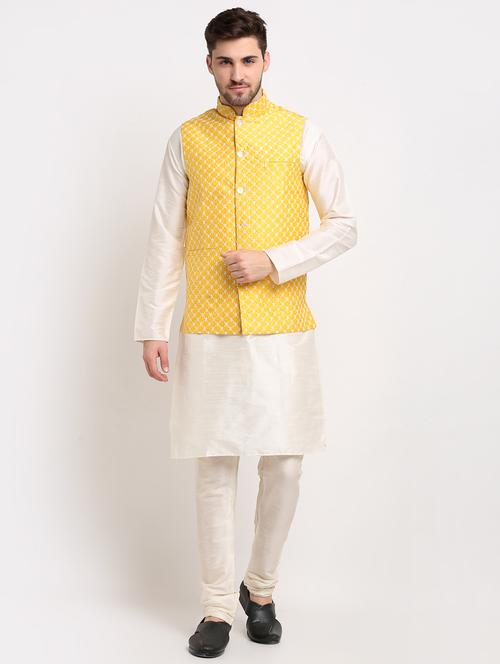 kurta pyjama with nehru jacket - 19147447 - Very Small Image - 1