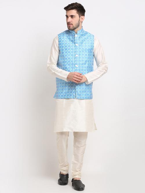 kurta pyjama with nehru jacket - 19147454 - Very Small Image - 1