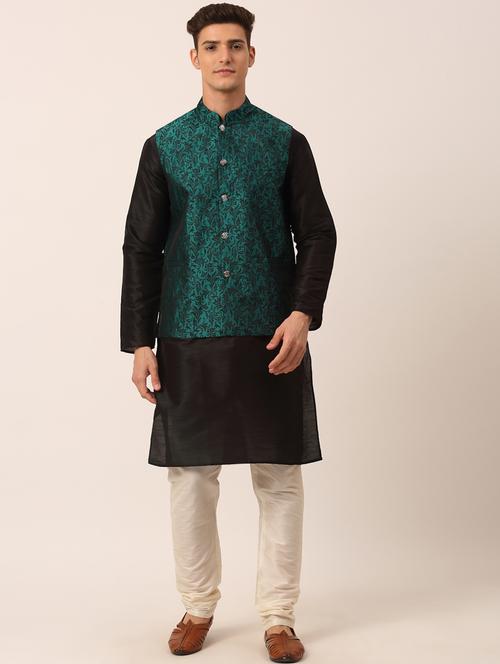 kurta pyjama with nehru jacket - 19147455 - Very Small Image - 1