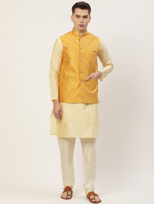 kurta pyjama with nehru jacket - 19147462 - Very Small Image - 1