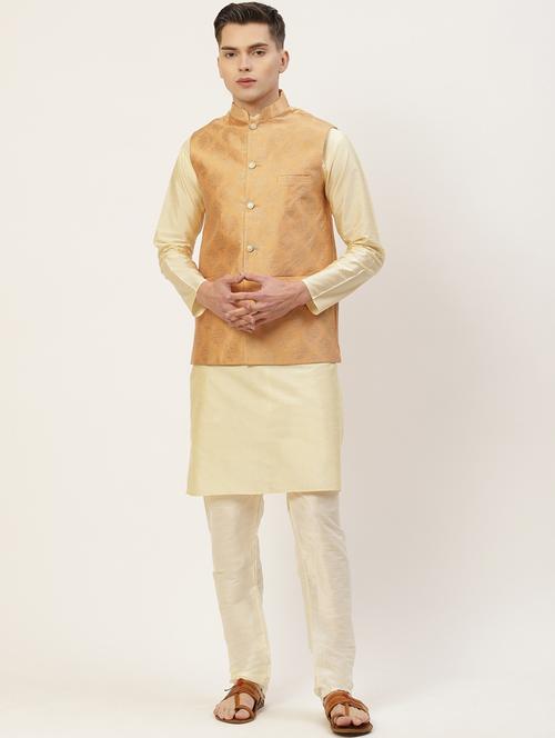 kurta pyjama with nehru jacket - 19147464 - Very Small Image - 1
