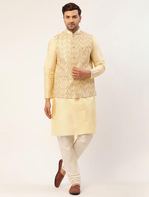 kurta pyjama with nehru jacket - 19147465 - Very Small Image - 1