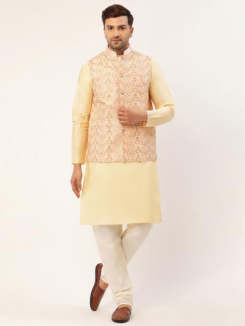 kurta pyjama with nehru jacket - 19147466 - Very Small Image - 1