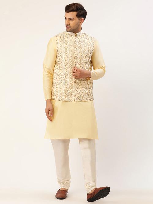 kurta pyjama with nehru jacket - 19147468 - Very Small Image - 1