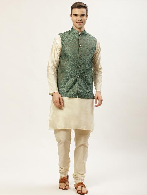 kurta pyjama with nehru jacket - 19147476 - Very Small Image - 1