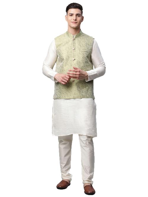 kurta pyjama with nehru jacket - 19147488 - Very Small Image - 1