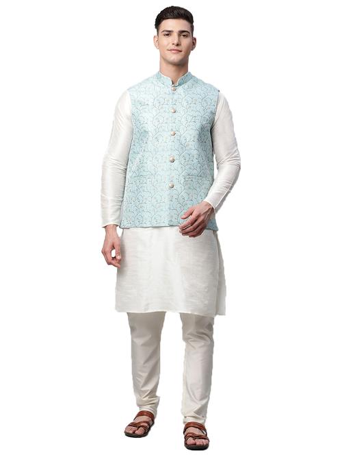 kurta pyjama with nehru jacket - 19147489 - Very Small Image - 1
