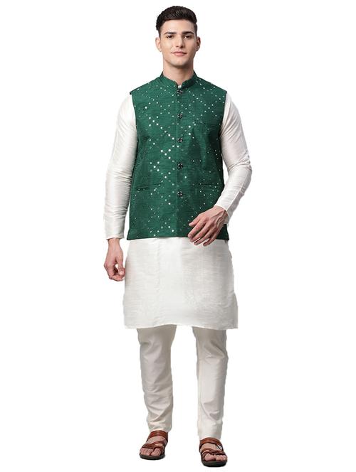 kurta pyjama with nehru jacket - 19147490 - Very Small Image - 1