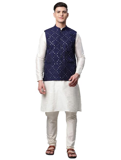 kurta pyjama with nehru jacket - 19147491 - Very Small Image - 1