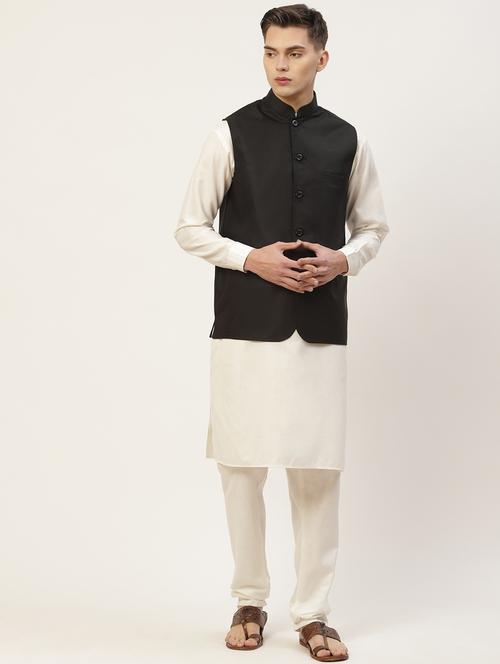 kurta pyjama with nehru jacket - 19147498 - Very Small Image - 1