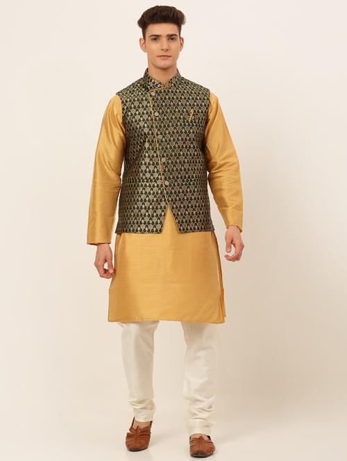 kurta pyjama with nehru jacket - 19147527 - Very Small Image - 1
