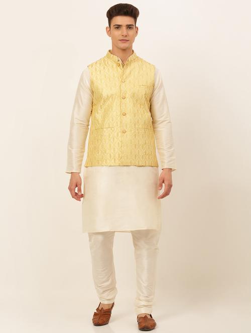kurta pyjama with nehru jacket - 19147530 - Very Small Image - 1