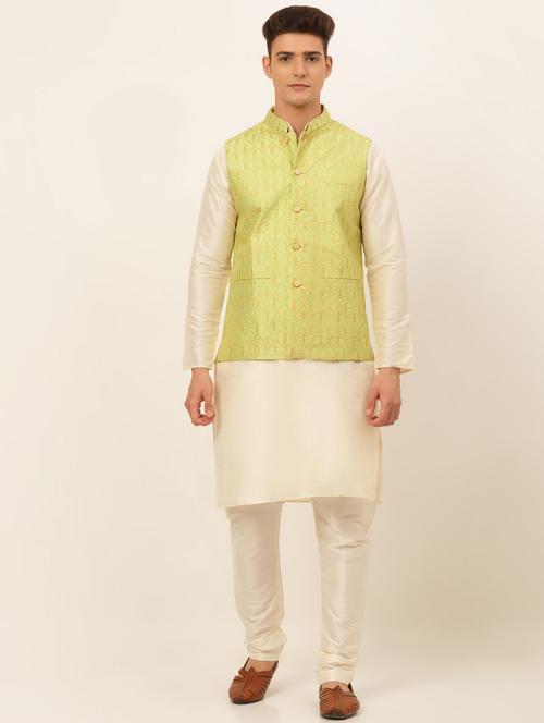 kurta pyjama with nehru jacket - 19147531 - Very Small Image - 1