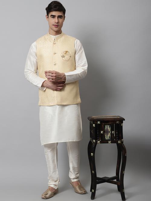 kurta pyjama with nehru jacket - 19147547 - Very Small Image - 1
