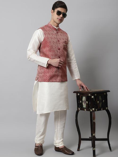 kurta pyjama with nehru jacket - 19147548 - Very Small Image - 1