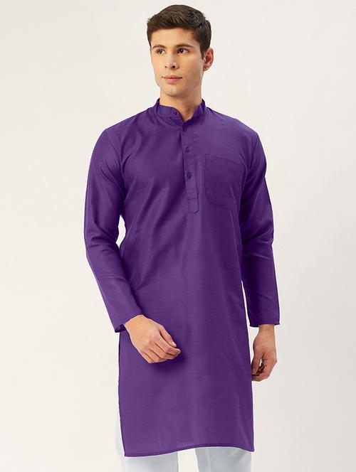 purple coloured long kurta - 19147713 - Very Small Image - 1