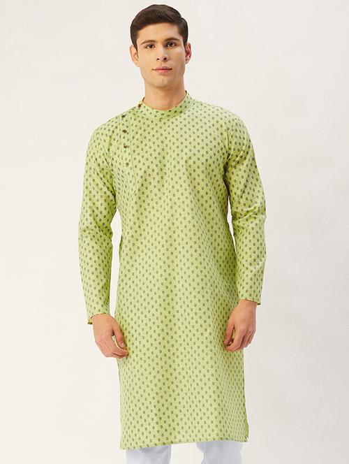 green print long kurta - 19147913 - Very Small Image - 1