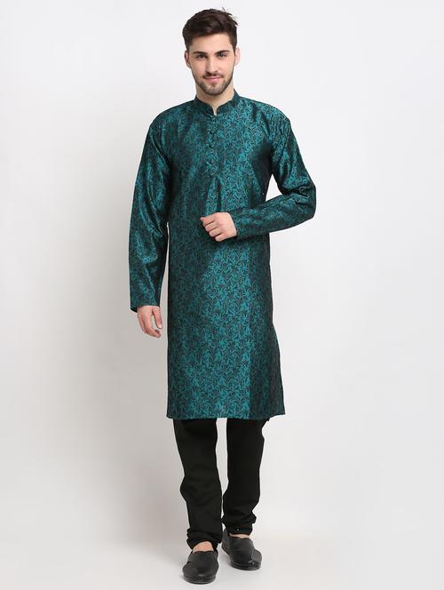 mandarin neck fancy long kurta - 19148157 - Very Small Image - 1