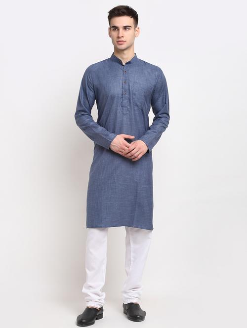 mandarin neck fancy long kurta - 19148167 - Very Small Image - 1