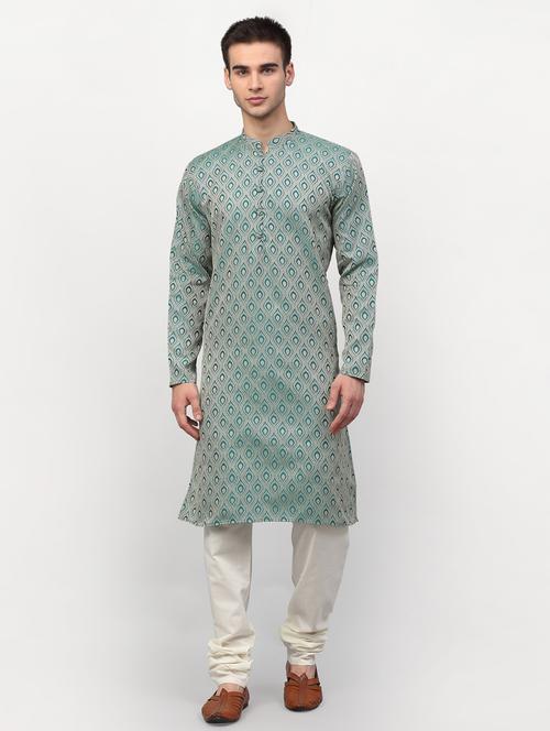 mandarin neck fancy long kurta - 19148216 - Very Small Image - 1