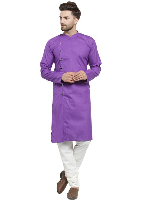 mandarin neck fancy long kurta - 19148233 - Very Small Image - 1