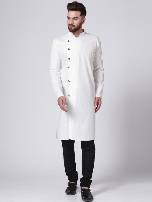 mandarin neck fancy long kurta - 19148234 - Very Small Image - 1