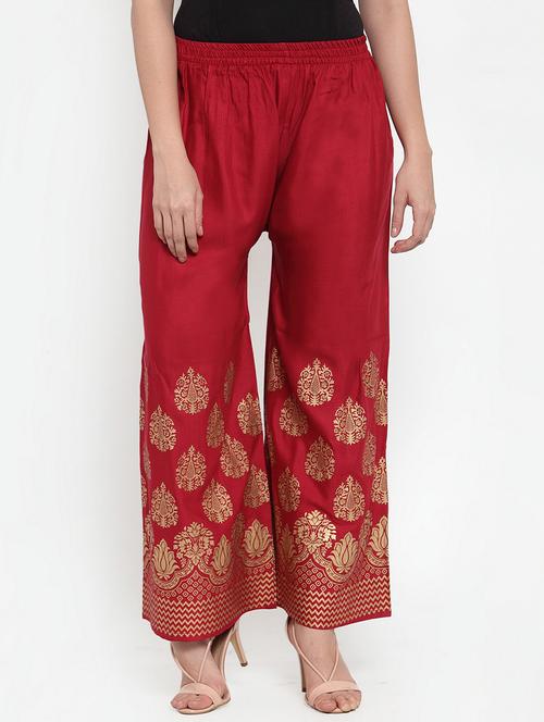 mid rise printed palazzo - 19148856 - Very Small Image - 1