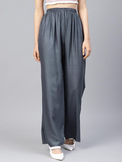 mid rise solid palazzo - 19148865 - Very Small Image - 1