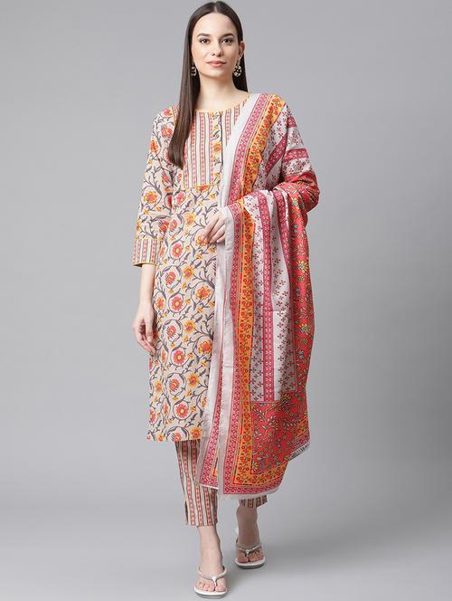 yellow cotton kurta salwar set - 19148972 - Very Small Image - 1
