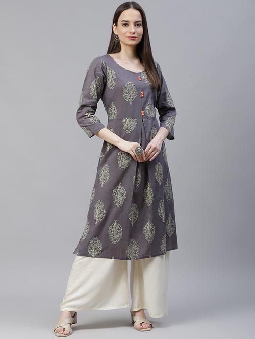 women's straight kurta - 19149849 - Very Small Image - 1