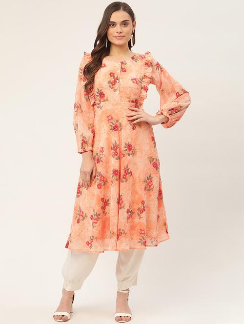 women's flared kurta - 19149916 - Very Small Image - 1