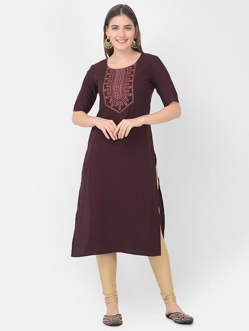 women's straight kurta - 19154661 - Very Small Image - 1