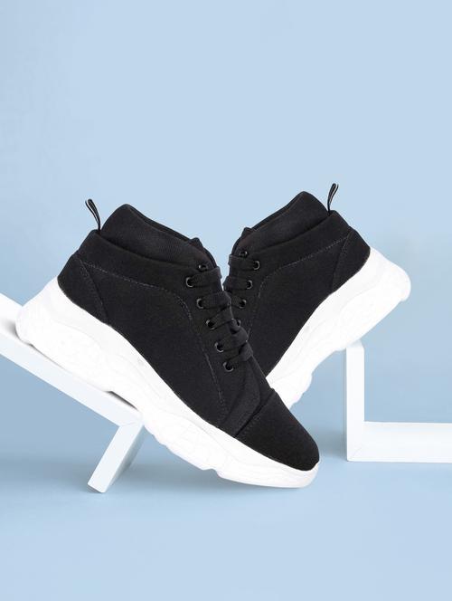 black lace up sneaker - 19155437 - Very Small Image - 1