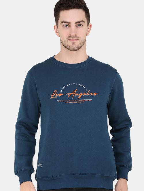 blue fleece chest print sweatshirt - 19157518 - Very Small Image - 1