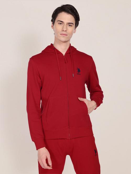 red cotton casual jacket - 19157569 - Very Small Image - 1