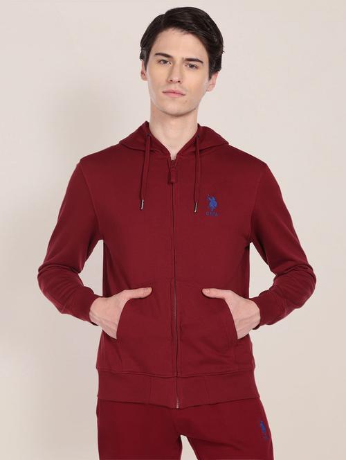 red cotton casual jacket - 19157571 - Very Small Image - 1