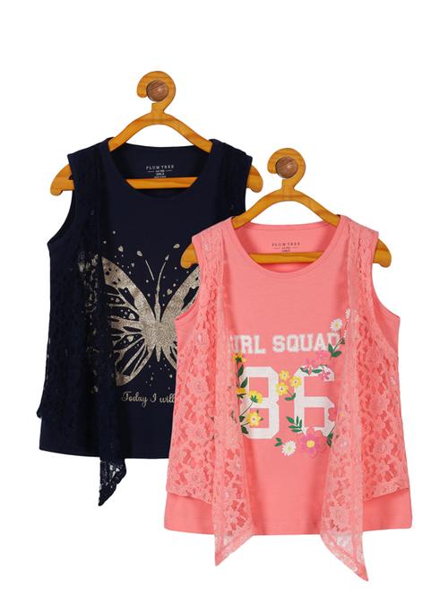 girls round neck combo - 19157659 - Very Small Image - 1