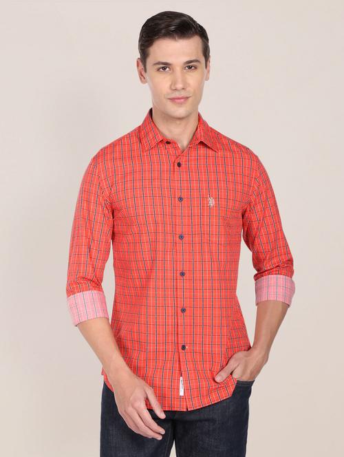 mens checks casual shirt - 19157681 - Very Small Image - 1