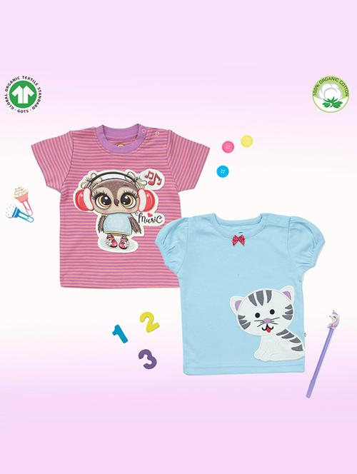 girls pack of 2 printed regular tee - 19157742 - Very Small Image - 1