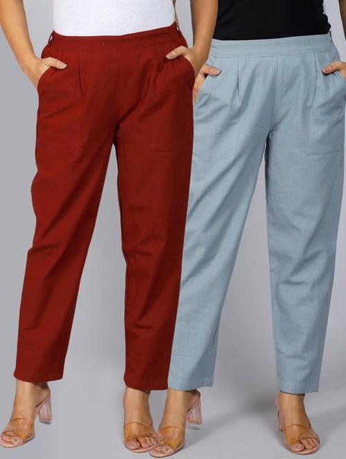 pack of 2 solid trousers - 19158812 - Very Small Image - 1