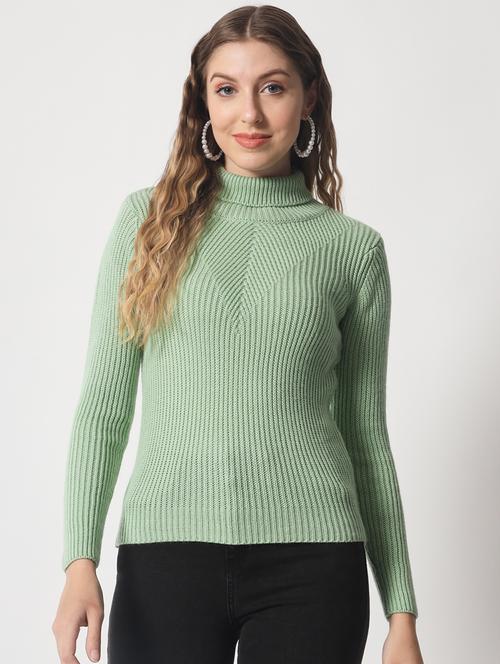 turtle neck solid pullover - 19158881 - Very Small Image - 1